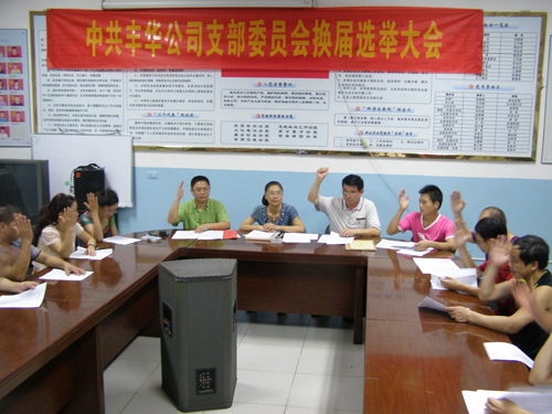 中共丰华公司支部党组织换届选举大会隆重召开